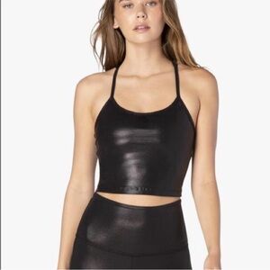 Beyond Yoga black size xsmall crop sports bra top